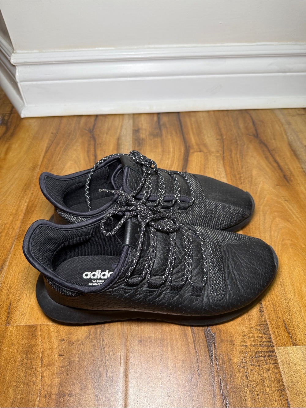 adidas Black Knit Lace-Up Men's Sneakers